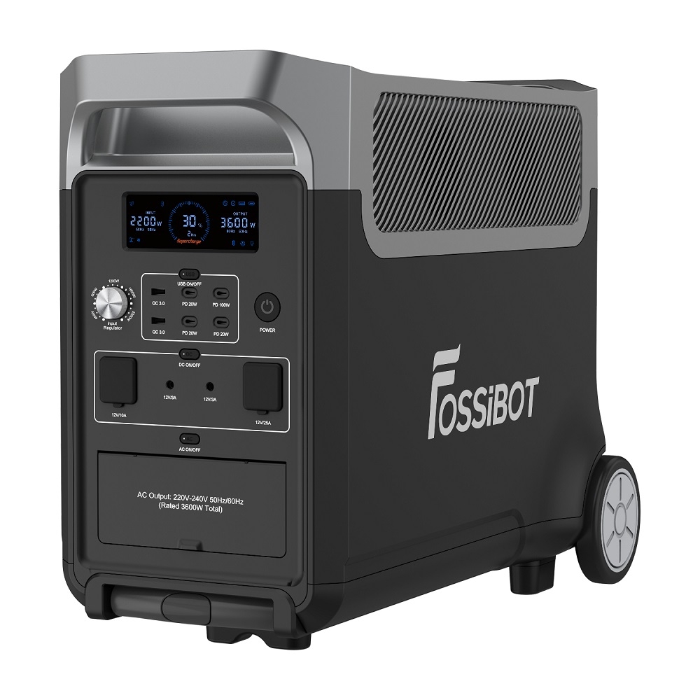 FOSSiBOT F3600 3840Wh Stazione di alimentazione portatile, 3600W AC Output,  ricarica in 1,5 ore