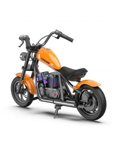 Hyper GOGO Cruiser 12 Plus Moto Elettrica per Bambini, 12  Pneumatici,  160W, 5,2Ah, vivavoce Bluetooth, luci LED - Arancione