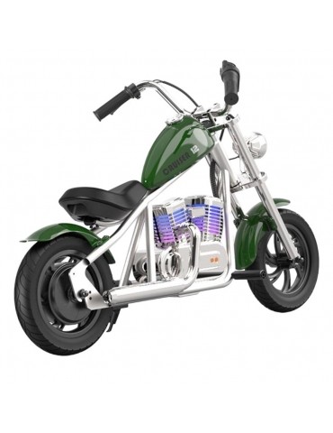 Hyper GOGO Cruiser 12 Moto elettrica per bambini, pneumatici da 12 pollici,  motore da 160W, batteria da 21,9V 5,2Ah - Verde