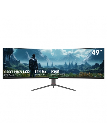 TITAN ARMY C49SHC Monitor da gioco 32:9 49 pollici DFHD...