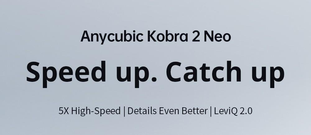 Anycubic Kobra 2 Neo Stampante 3D, livellamento automatico a 25 punti, velocità  massima di stampa di 250 mm/s
