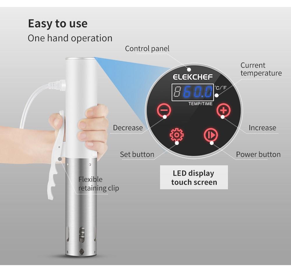 Sous Vide 1100W, WiFi Sous Vide Stick Circolatore di Immersione