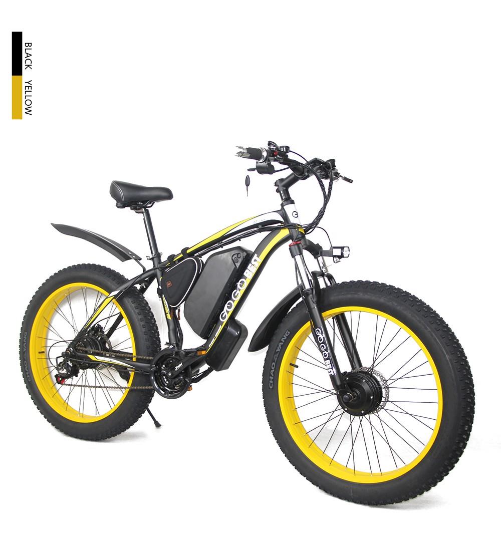 GOGOBEST GF700 26*4.0 Pneumatici Grassi Mountain Bike Elettrica 1000W Motore  Brushless 48V 17,5Ah Batteria – Giallo