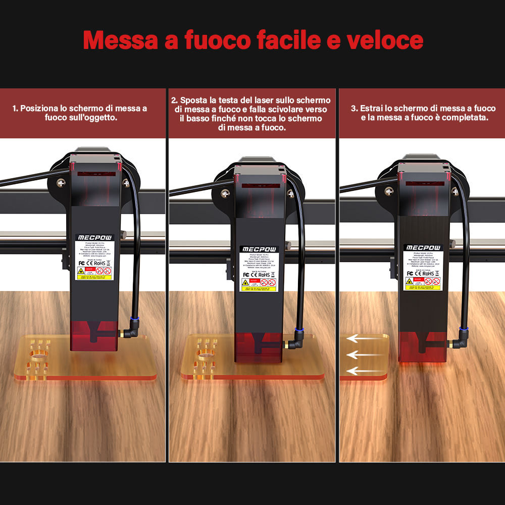 Mecpow X3 Pro 10W Macchina per incisione laser con kit pompa aria