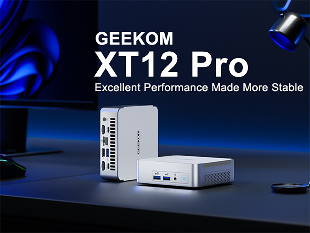 GEEKOM XT12 Pro Mini PC, Intel Core i9-12900H 14 Cores Up to 5.0GHz, 32GB RAM 1TB SSD, 2*USB 4 (8K) 2*HDMI 2.0 (4K) Quad Displa