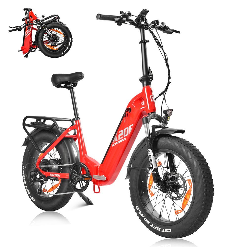 KAISDA K20F Electric Bike, 250W Motor, 36V 25Ah Battery, 20*4.0-inch Tires, 25km/h Max Speed, 80-120km Range, SHIMAN0 7-Speed -