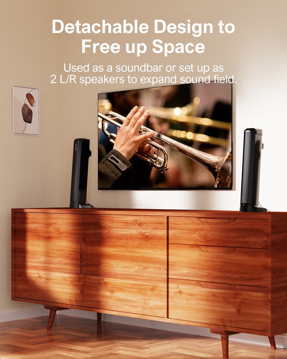 Ultimea Apollo S40 2.2CH Soundbar for TV Devices, Separable 2-in-1, Bluetooth 5.0, Built-in 2 Tweeters and 2 Woofers