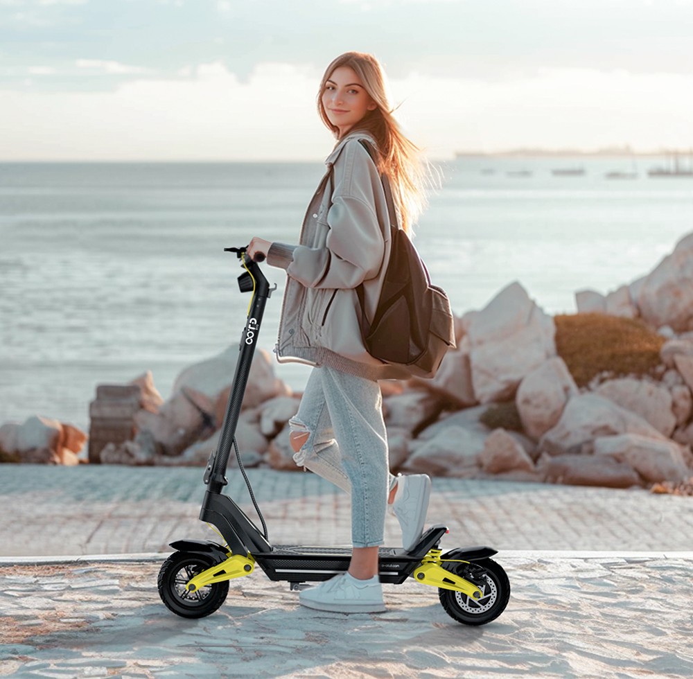 OOTD S10 Electric Scooter, 1400W Motor, 10-inch Tires, 48V 20AH Battery, 55km/h Max Speed, 60-70km Range, Disc Brake