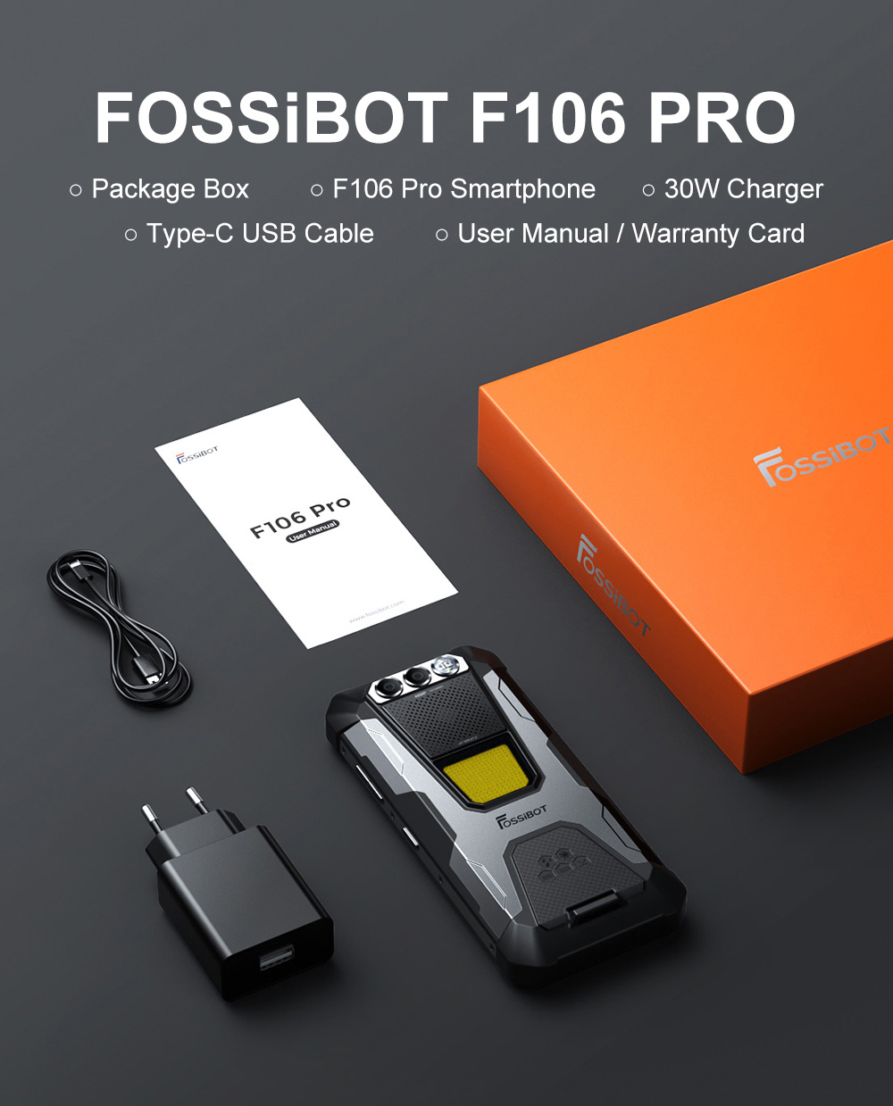 FOSSiBOT F106 PRO Rugged Smartphone, 6.58