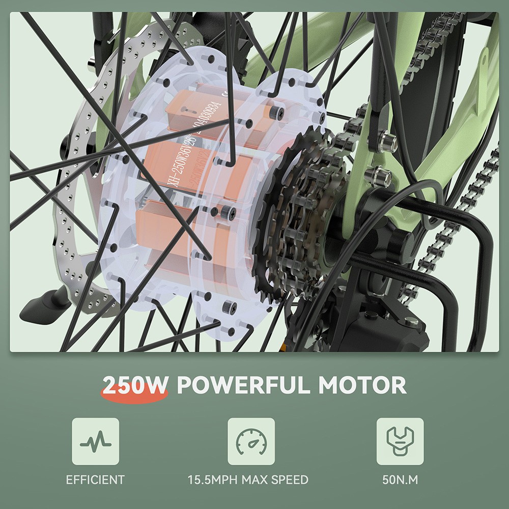 ESKUTE C100 Electric Bike  250W Motor  36V 10 4Ah Battery  26*1 75