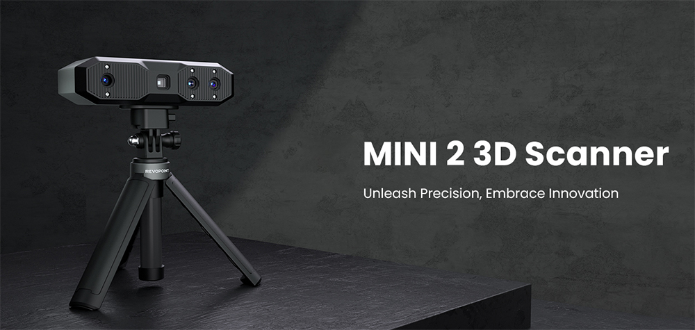 Revopoint MINI 2 3D Scanner  0 02mm Precision  2MP Resolution  Up to 16fps Scanning Speed  Blue Light  120-250mm Working Distan