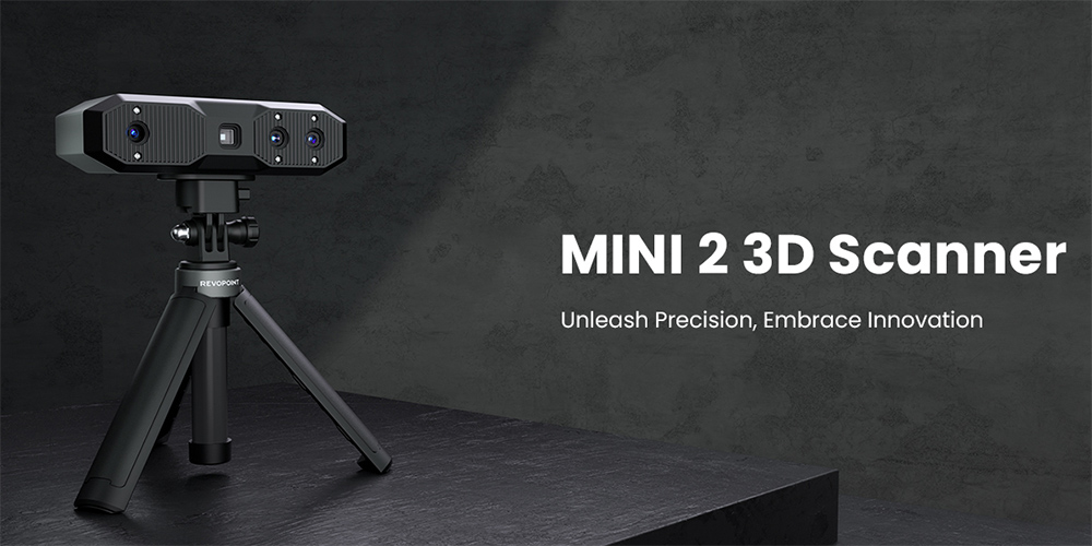 Revopoint MINI 2 3D Scanner  0 02mm Precision  2MP Resolution  Up to 16fps Scanning Speed  Blue Light  120-250mm Working Distan