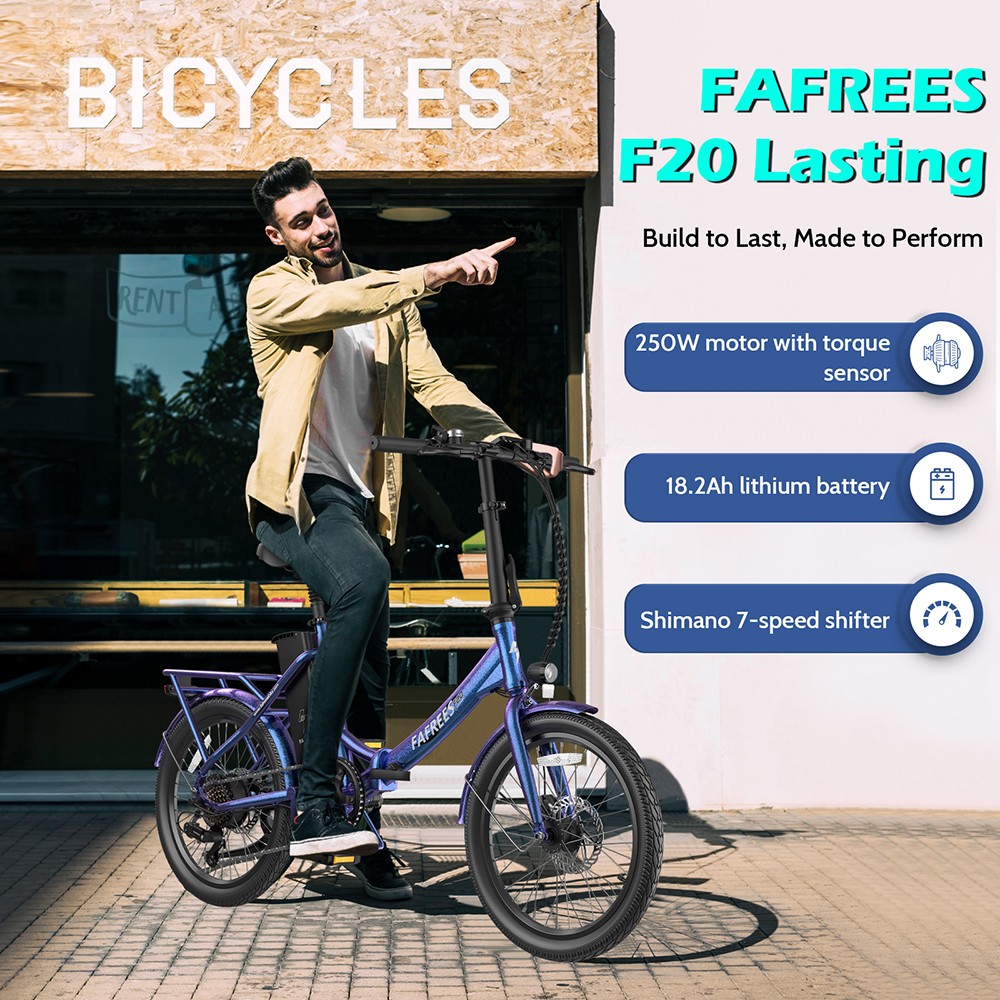 Fafrees F20 Lasting Electric Bike  250W Motor  36V 18 2Ah Battery  20*1 95'' Tires  25km/h Max Speed  120km Max Range  Mechanic