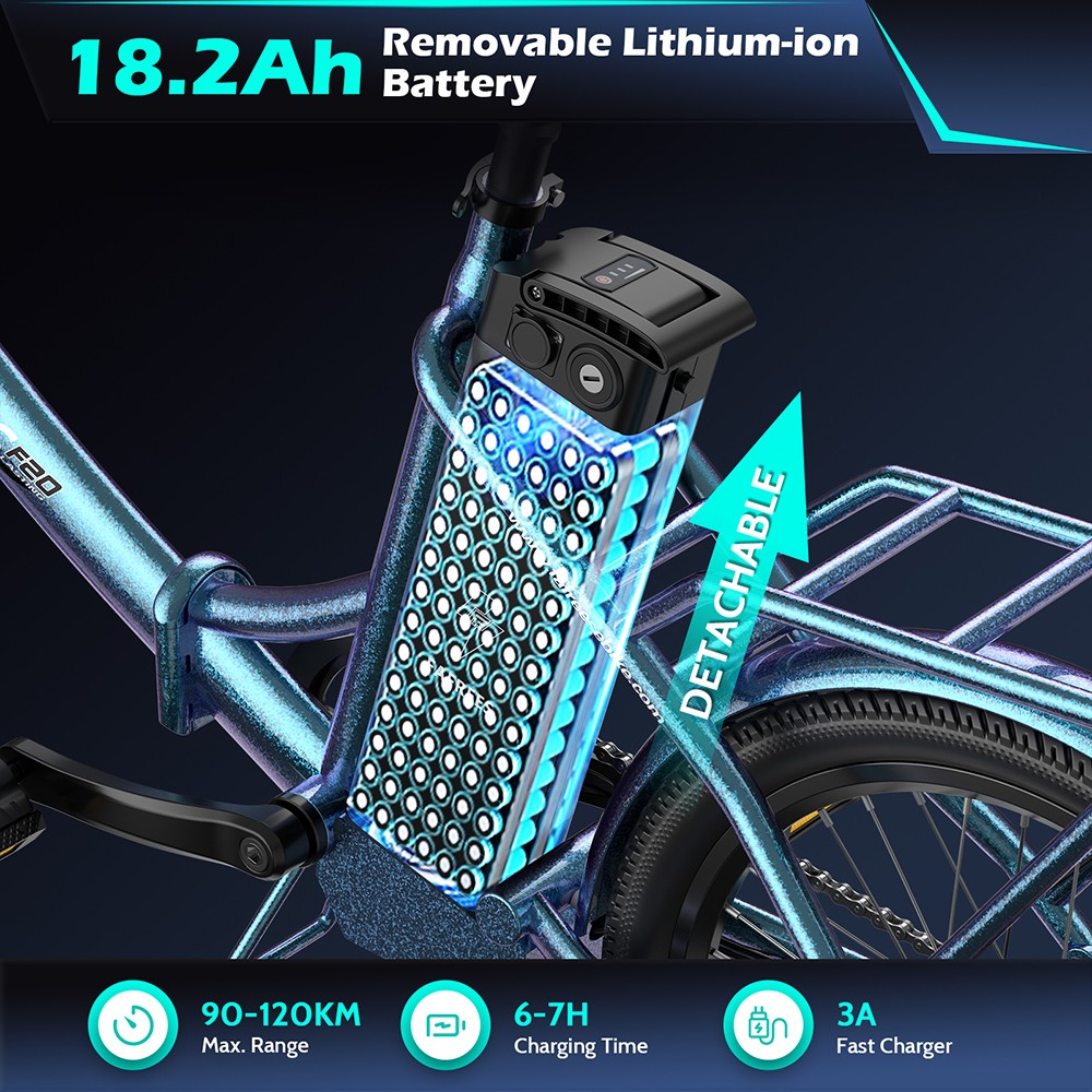 Fafrees F20 Lasting Electric Bike  250W Motor  36V 18 2Ah Battery  20*1 95'' Tires  25km/h Max Speed  120km Max Range  Mechanic