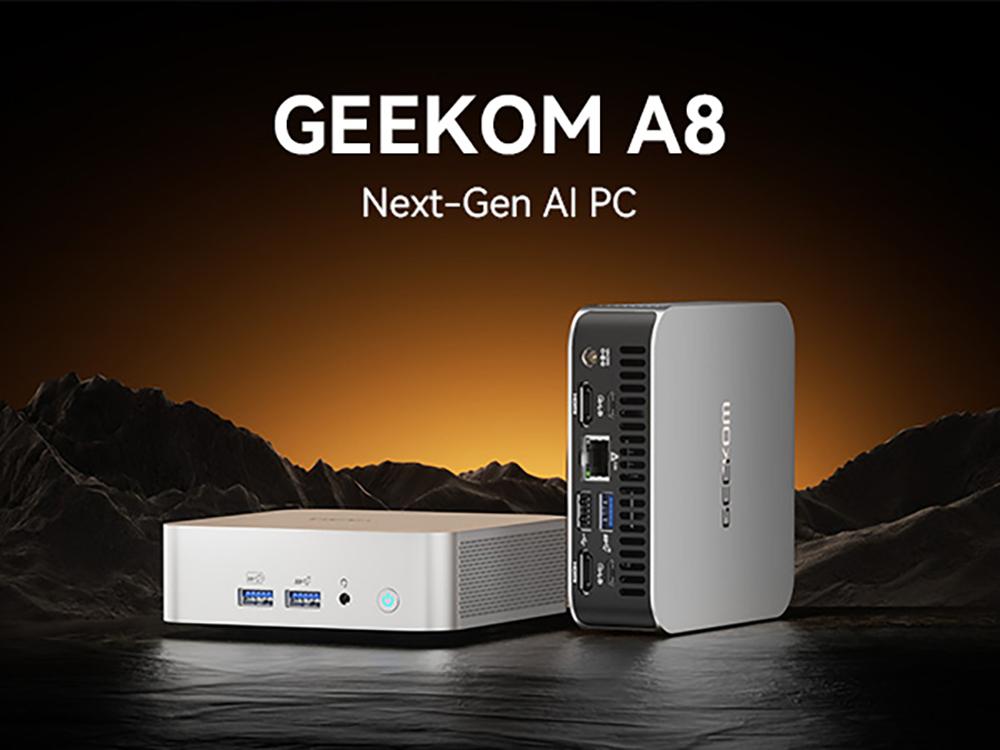 GEEKOM A8 AI Mini PC  AMD Ryzen 9 8945HS 8 Cores Max 5 2GHz  32GB DDR5 RAM 2TB SSD  USB3 2 Type-C  8K@30Hz    USB4 0 Type-C  8K