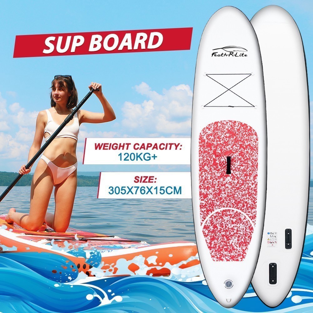 FunWater SUPFR04C Stand Up Paddle Board 305*76*15cm White Red