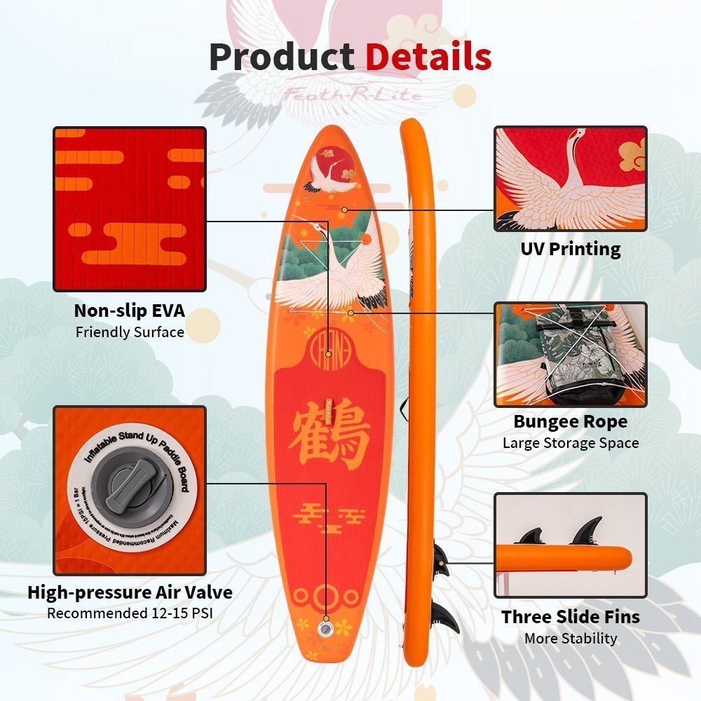 FunWater SUPFR17D Stand Up Paddle Board 335*83*15cm Orange