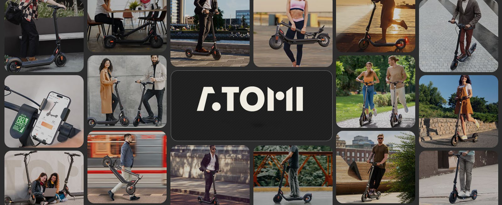 Atomi E20 Electric Scooter 8 5 inch Air Tire 250W Motor  Max Output 500W  36V 7 5Ah Battery 30km Range Dual Brake 120kg