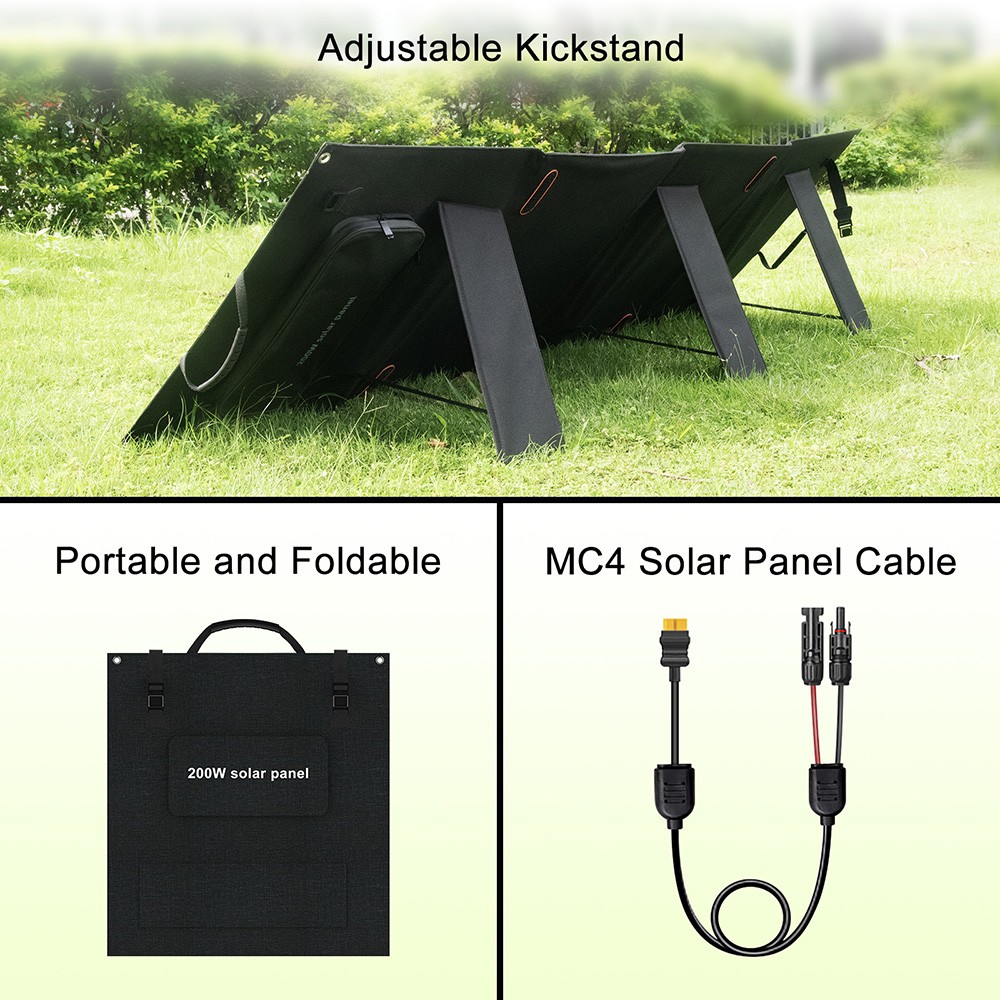 SolarPlay T200 Solar Panel 200W Max Output Power 23 4% High Conversion Efficiency IP65 Waterproof 