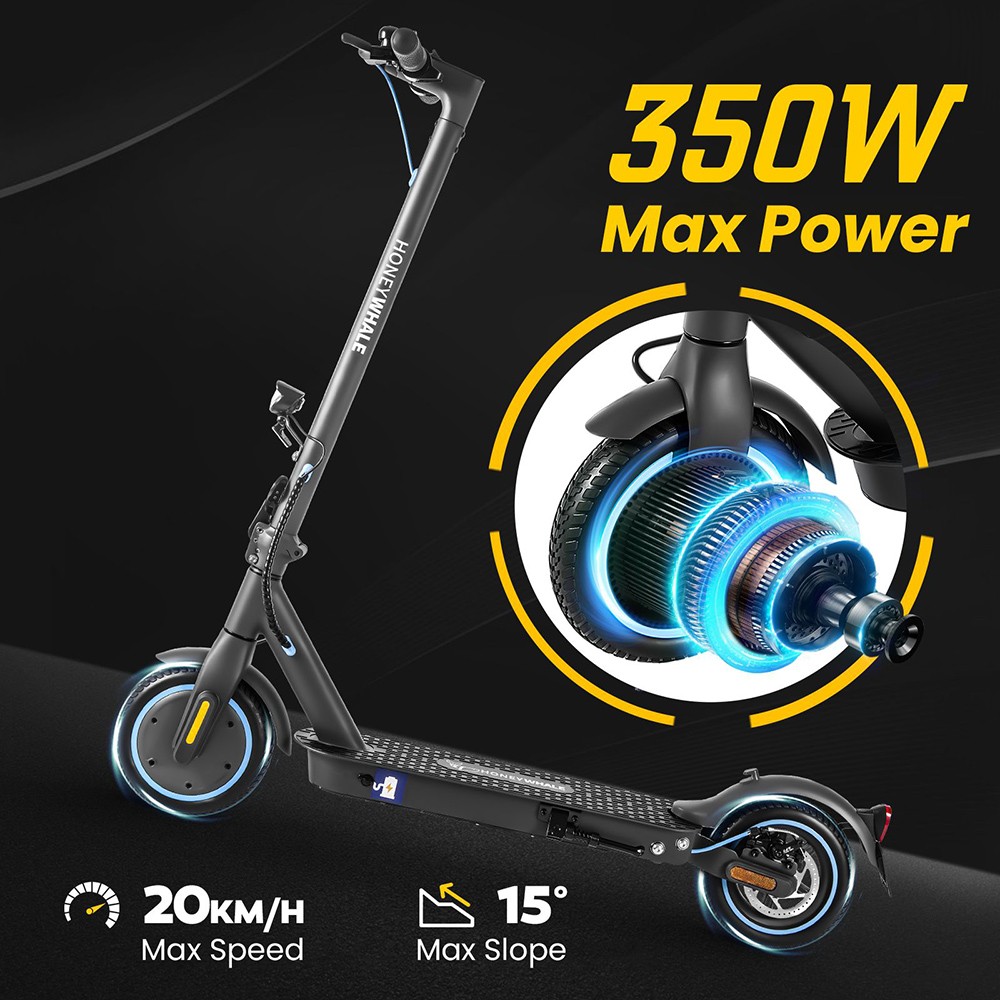 HONEY WHALE E9 Electric Scooter ABE Certification  350W Motor  36V 7 5Ah Battery  8 5'' Tires  20km/h Max Speed  25km Max Range