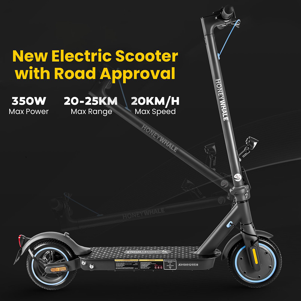 HONEY WHALE E9 Electric Scooter ABE Certification  350W Motor  36V 7 5Ah Battery  8 5'' Tires  20km/h Max Speed  25km Max Range