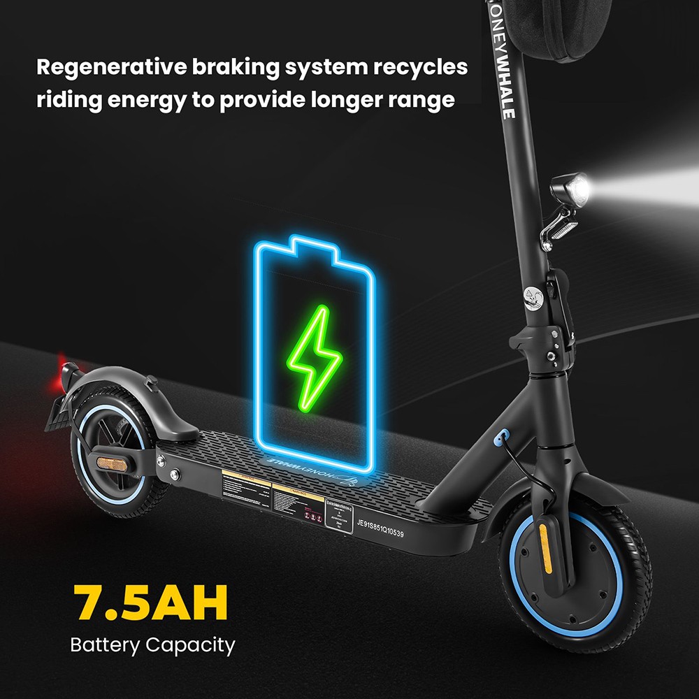 HONEY WHALE E9 Electric Scooter ABE Certification  350W Motor  36V 7 5Ah Battery  8 5'' Tires  20km/h Max Speed  25km Max Range