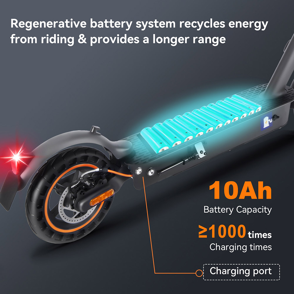 HONEY WHALE E9 MAX Electric Scooter  500W Motor  36V 10Ah Battery  10-inch Tire  20km/h Max Speed  35-40km Range  Mechanical Br