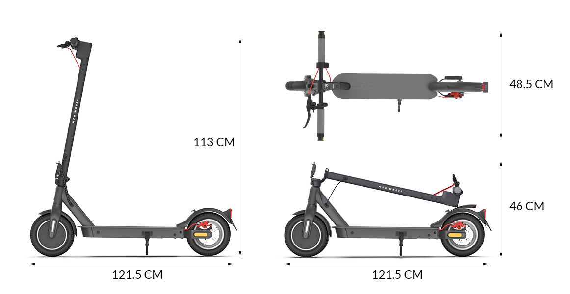 5TH WHEEL V30PRO Electric Scooter ABE Certification  350W Motor  36V 7 5AH Battery  10-inch Tire  20km/h Max Speed  32km Range 