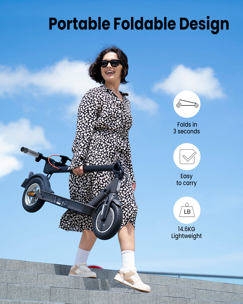 5TH WHEEL V30PRO Electric Scooter ABE Certification  350W Motor  36V 7 5AH Battery  10-inch Tire  20km/h Max Speed  32km Range 