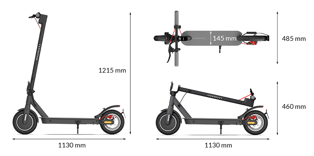 INVANTI V30PRO Electric Scooter  10-inch Tire  350W Motor  36V 7 5AH Battery  10-inch Tire  25km/h Max Speed  32km Range  Rear 