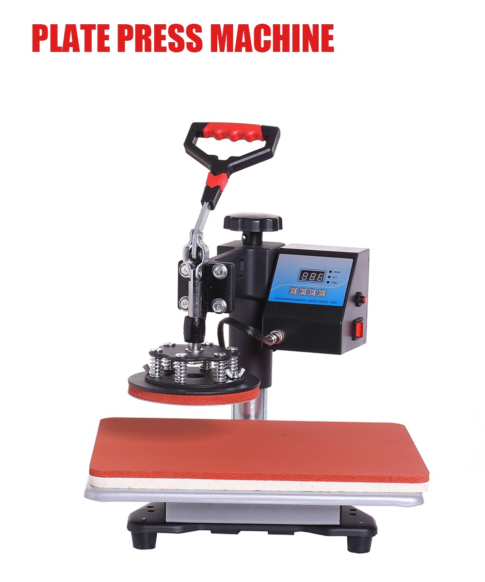 8 in 1 Combo Heat Press Machine Sublimation Printer 2D Heat Transfer Machine for Cap Mug Plate T-shirts