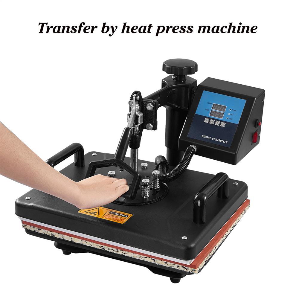 SHUOHAO 30*38CM 5-in-1 Combo Heat Press Printer Sublimation Heat Press Machine for T-shirts Plates Cap Mug Phone Covers