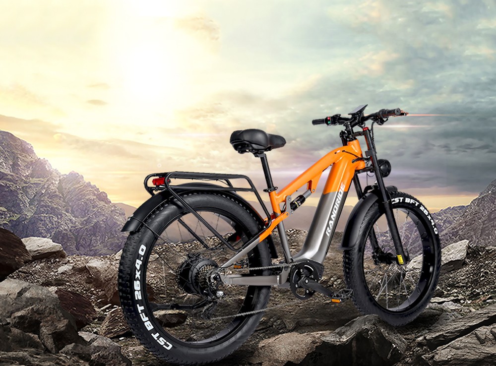 RANDRIDE YX80 Electric Bike  1500W Brushless Motor  48V 20Ah Battery  26x4 0'' CST Fat Tire  50km/h Max Speed  124km Max Range 