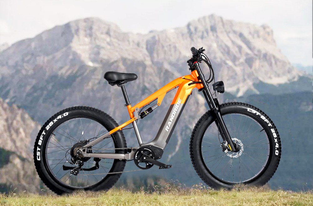 RANDRIDE YX80 Electric Bike  1500W Brushless Motor  48V 20Ah Battery  26x4 0'' CST Fat Tire  50km/h Max Speed  124km Max Range 