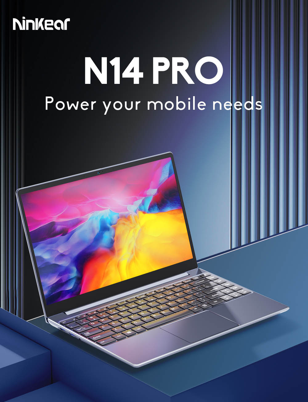 Ninkear N14 Pro Laptop  14 1'' 1920*1080 IPS Screen  Intel Core i5-12450H 8 Cores Max 4 4GHz  16GB RAM 512GB SSD  2 4G/5G Dual 