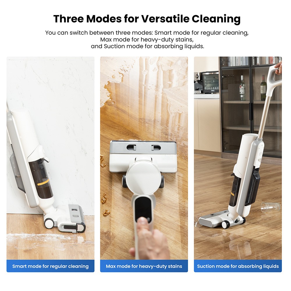 Proscenic F10 Pro Cordless Vacuum and Mop  30min Runtime  Self-Cleaning  LED Screen  All-Around Edge Cleaning  3 Cleaning Modes