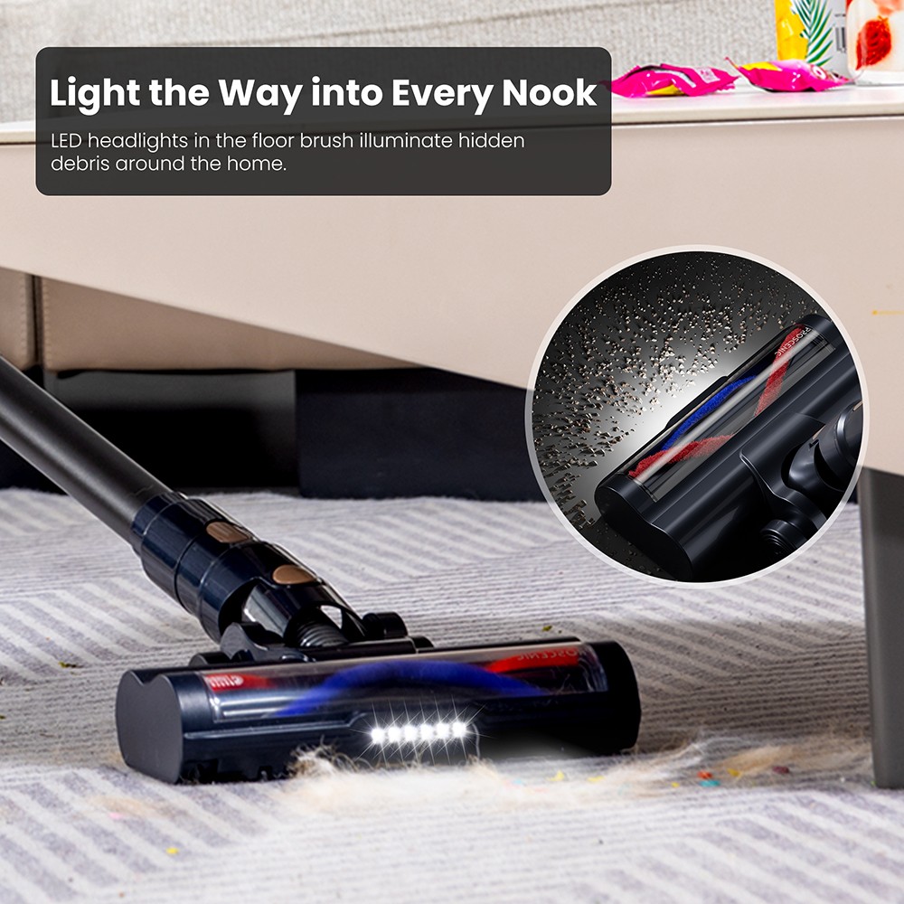 Proscenic P11 Lite Cordless Vacuum Cleaner  Max 28 kPa Suction  Up to 35min Runtime  LED Screen  Auto De-Tangles Hair  180° Sw