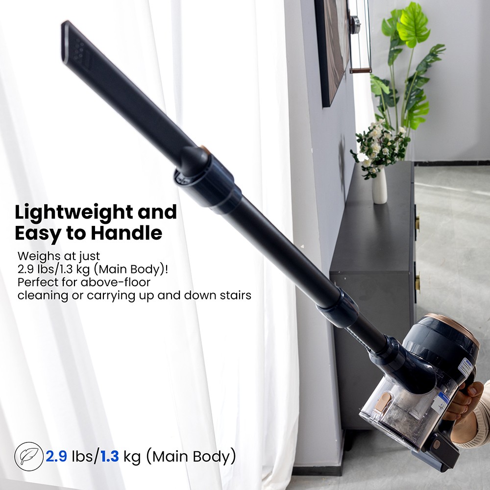 Proscenic P11 Lite Cordless Vacuum Cleaner  Max 28 kPa Suction  Up to 35min Runtime  LED Screen  Auto De-Tangles Hair  180° Sw