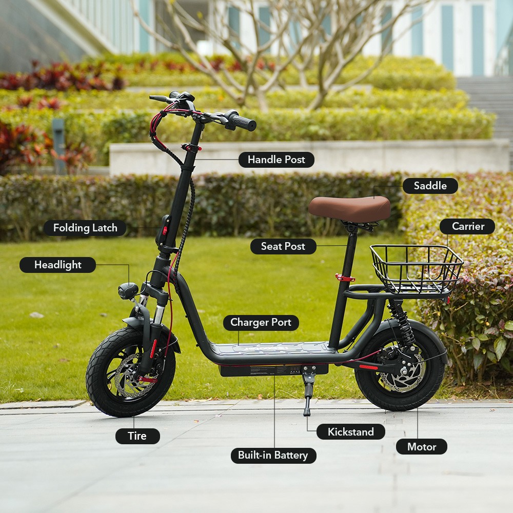 iScooter i12 Electric Scooter with Seat 