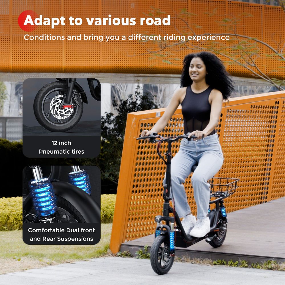 iScooter i12 Electric Scooter with Seat 