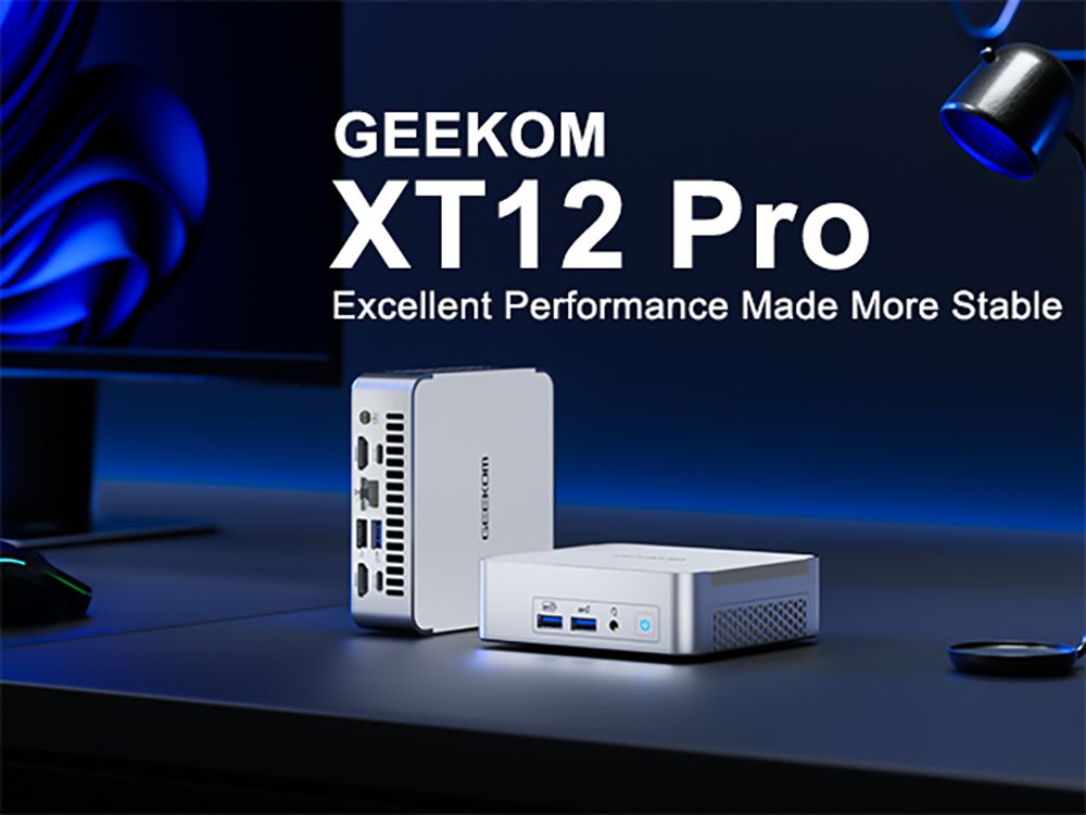 GEEKOM XT12 Pro Mini PC  Intel Core i7-12650H 10 Cores Max 4 7GHz  32GB RAM 1TB SSD  WiFi 6E Bluetooth 5 2  2*USB 4 Type-C  8K 