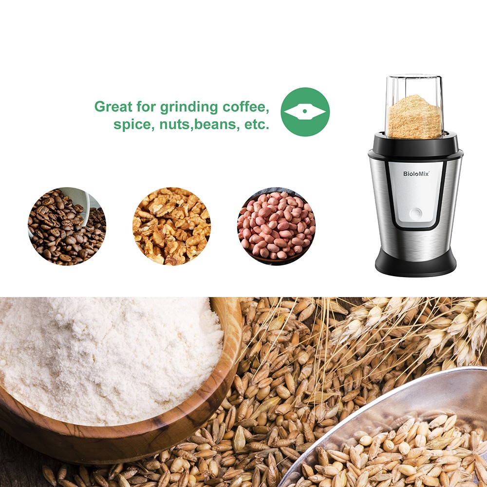 BioloMix TB23M 3-in-1 Multifunctional Food Processor  700W Portable Juicer  Personal Blender  Meat Grinder  Coffee Spice Grinde