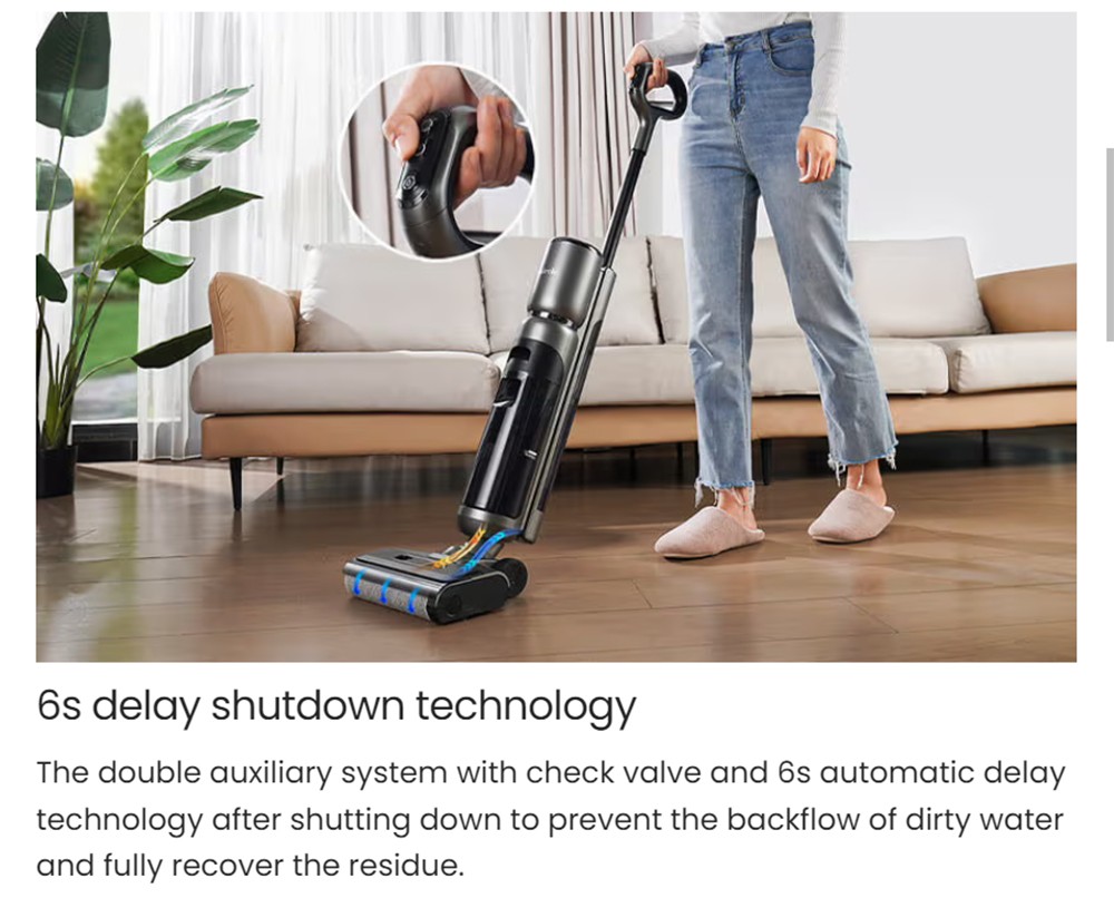 Maircle F1 Cordless Wet Dry Vacuum Cleaner  16kPa Suction   35min Runtime  LED Display  Self-propelled and Self-Cleaning  Voice