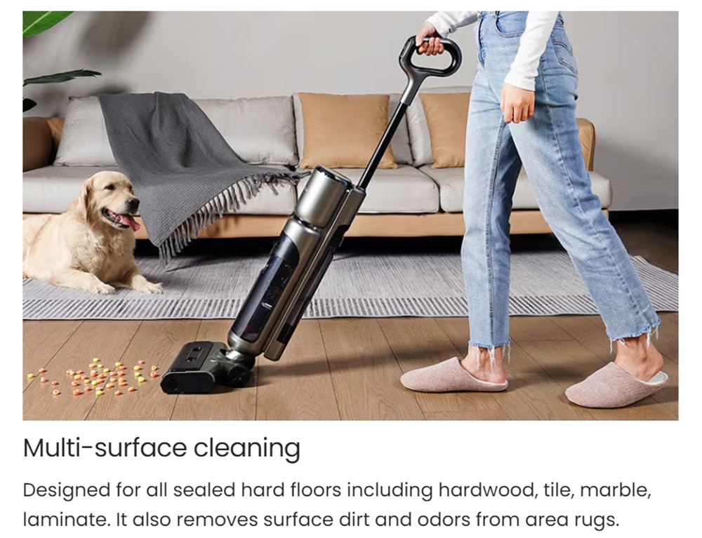 Maircle F1 Cordless Wet Dry Vacuum Cleaner  16kPa Suction   35min Runtime  LED Display  Self-propelled and Self-Cleaning  Voice