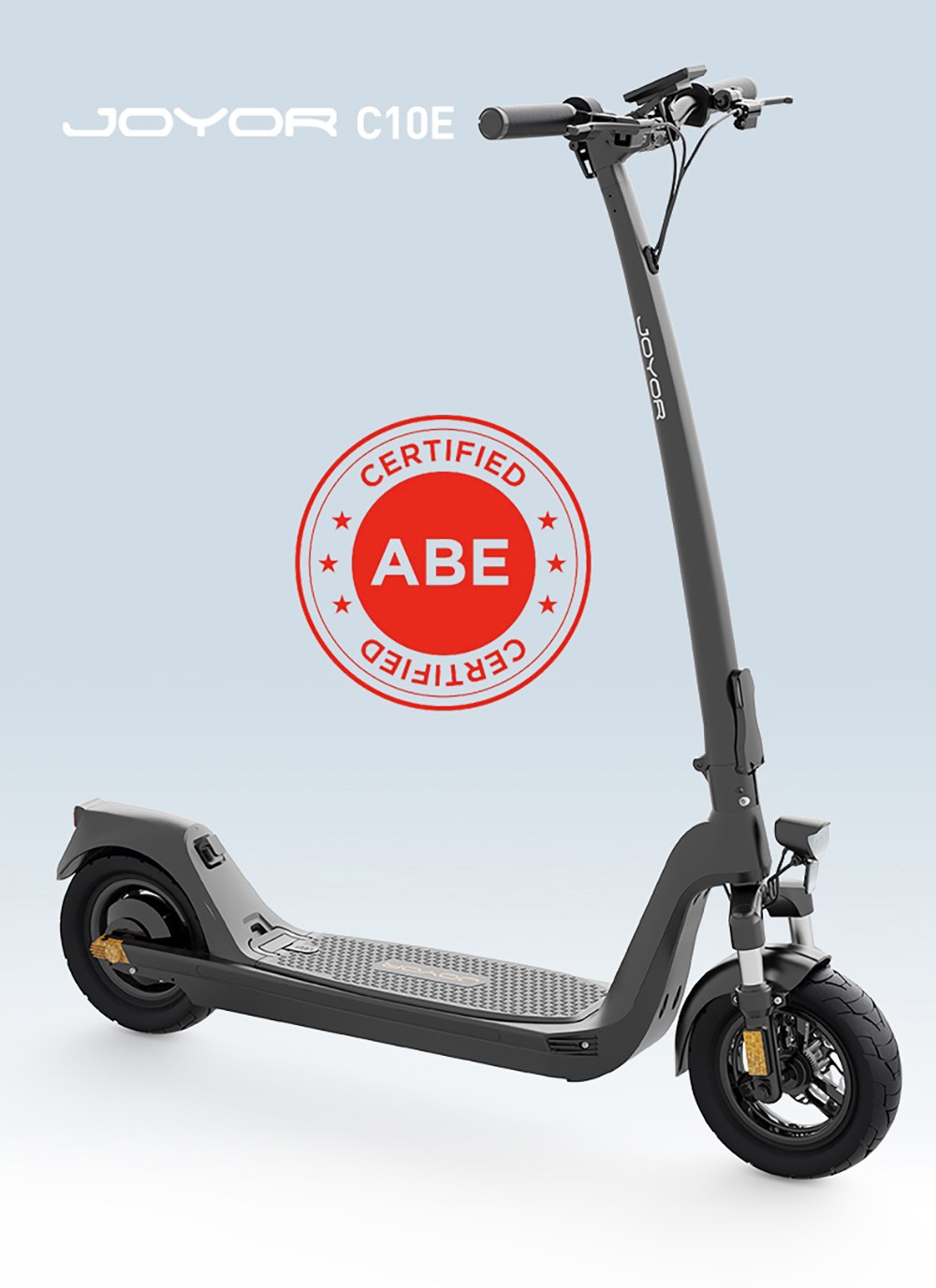 JOYOR C10E Electric Scooter  ABE Certification  500W Motor  48V 10 4AH Battery  10-inch Tires  20km/h Max Speed  40km Range  Fr