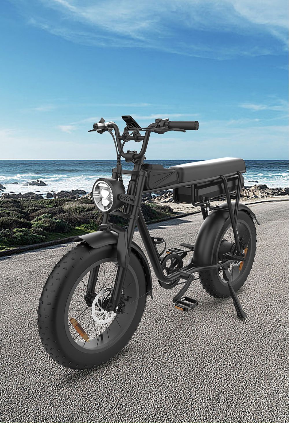 YAMALI FXH-006 Electric Bike  350W Motor  48V 18Ah Battery  20*4'' Fat Tires  40km/h Max Speed  50km Range  Shimano 7 Speed  Fr