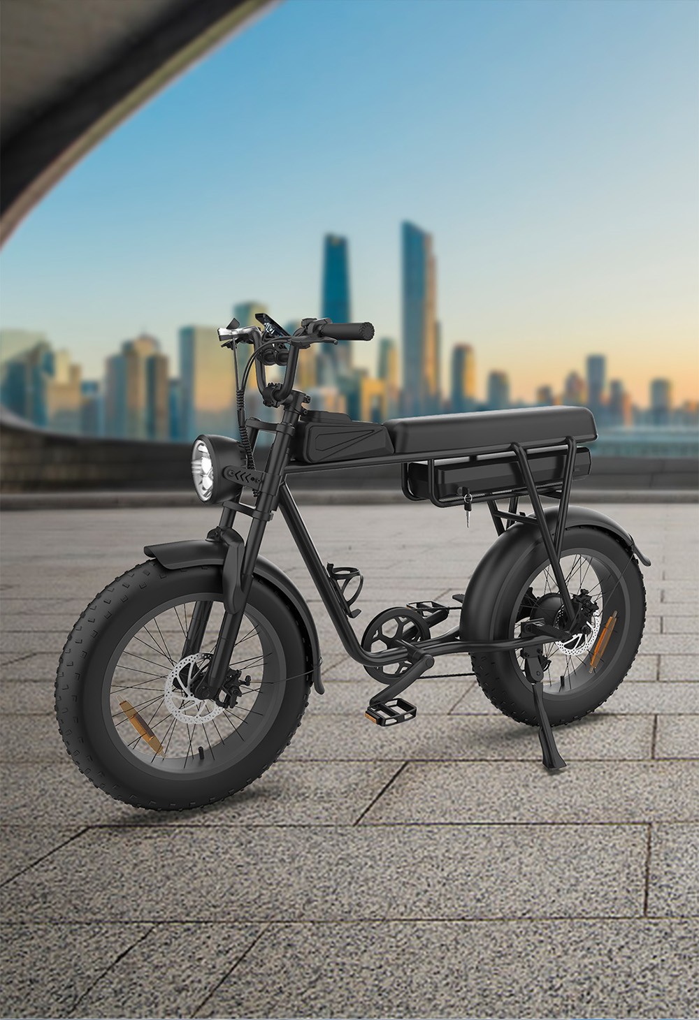 YAMALI FXH-006 Electric Bike  1000W Motor  48V 20Ah Battery  20*4'' Fat Tires  50km/h Max Speed  60km Range  Shimano 7 Speed  F