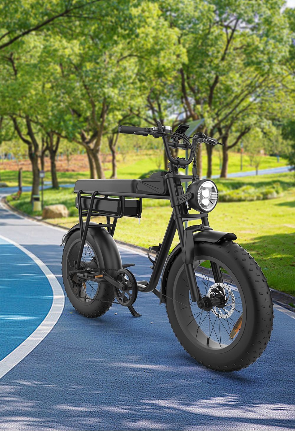 YAMALI FXH-006 Electric Bike  1000W Motor  48V 20Ah Battery  20*4'' Fat Tires  50km/h Max Speed  60km Range  Shimano 7 Speed  F