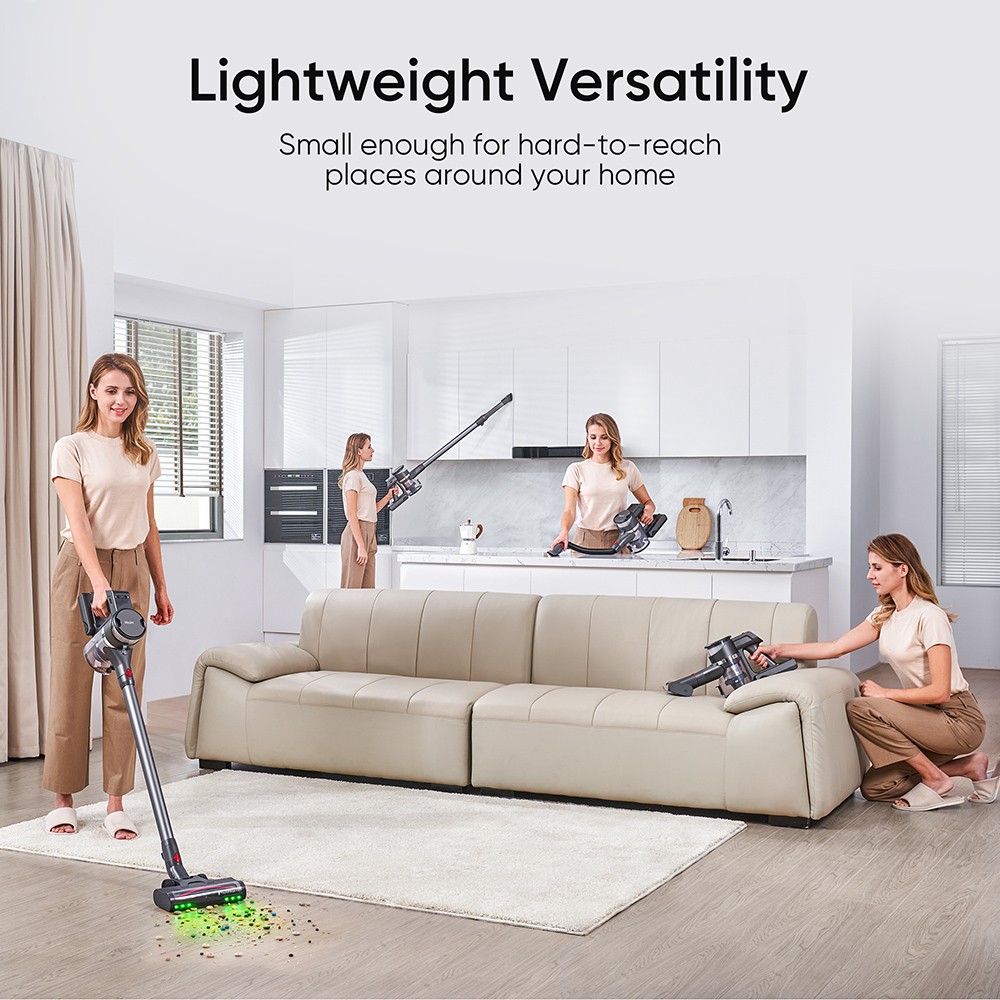 Maircle S3 Pro Cordless Vacuum Cleaner  with Store and Charge 2-in-1 Dock  70min Runtime  35kPa Power Suction  Green LED Headli