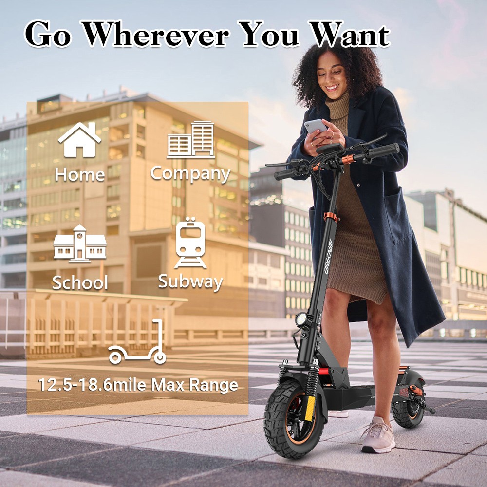 IENYRID M4 Pro S  Electric Scooter  800W Motor  48V 12 5AH Battery  10-inch Tire  45km/h Max Speed  20-30km Range  Dual Disc Br